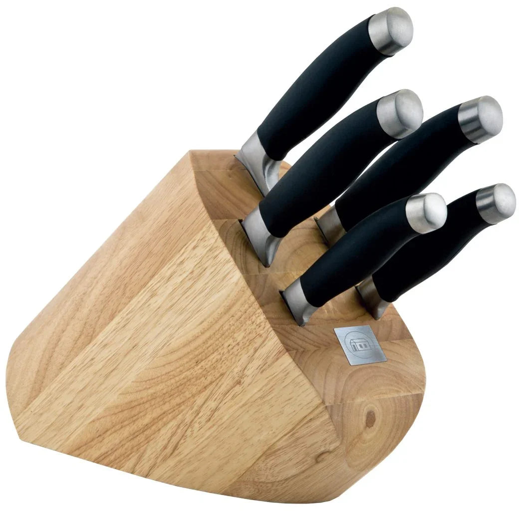 Комплект ножове на стойка серия Shikoku, точило за ножове Tromso Red и ножица Marl 23 cm CS Solingen