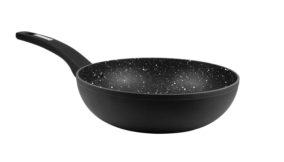 Комплект Гювеч с аромакапак и WOK тиган D 28 см без капак Серия Marburg CS Solingen Мраморно покритие