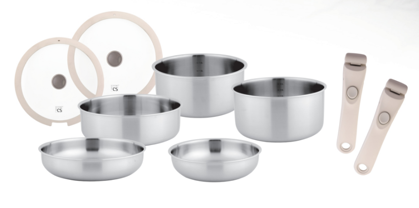 Комплект съдове за готвене Petal CS Solingen 9 части подвижни дръжки