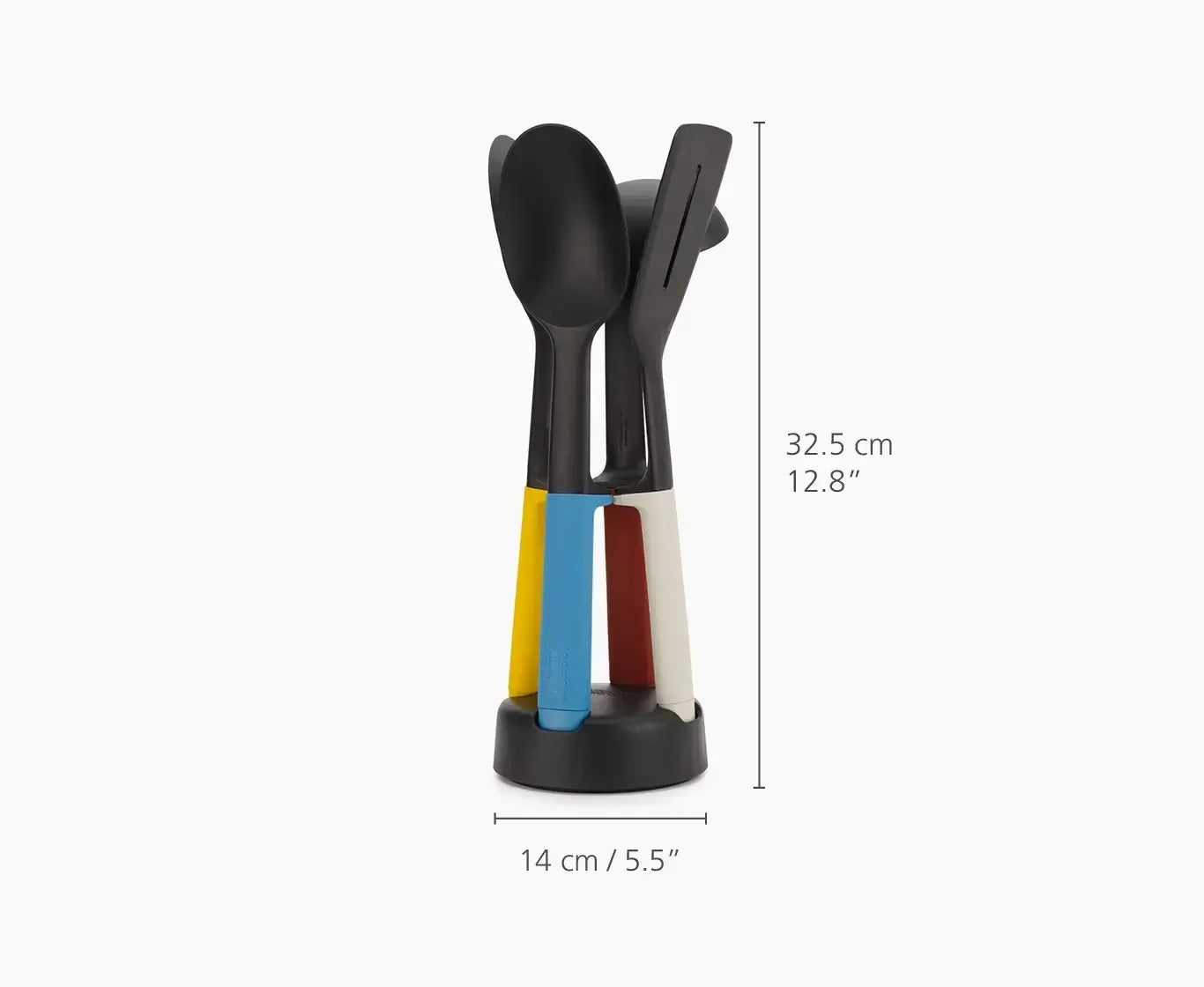 Многоцветен комплект прибори Elevate™ Slim от 4 части и поставка за съхранение Joseph Joseph