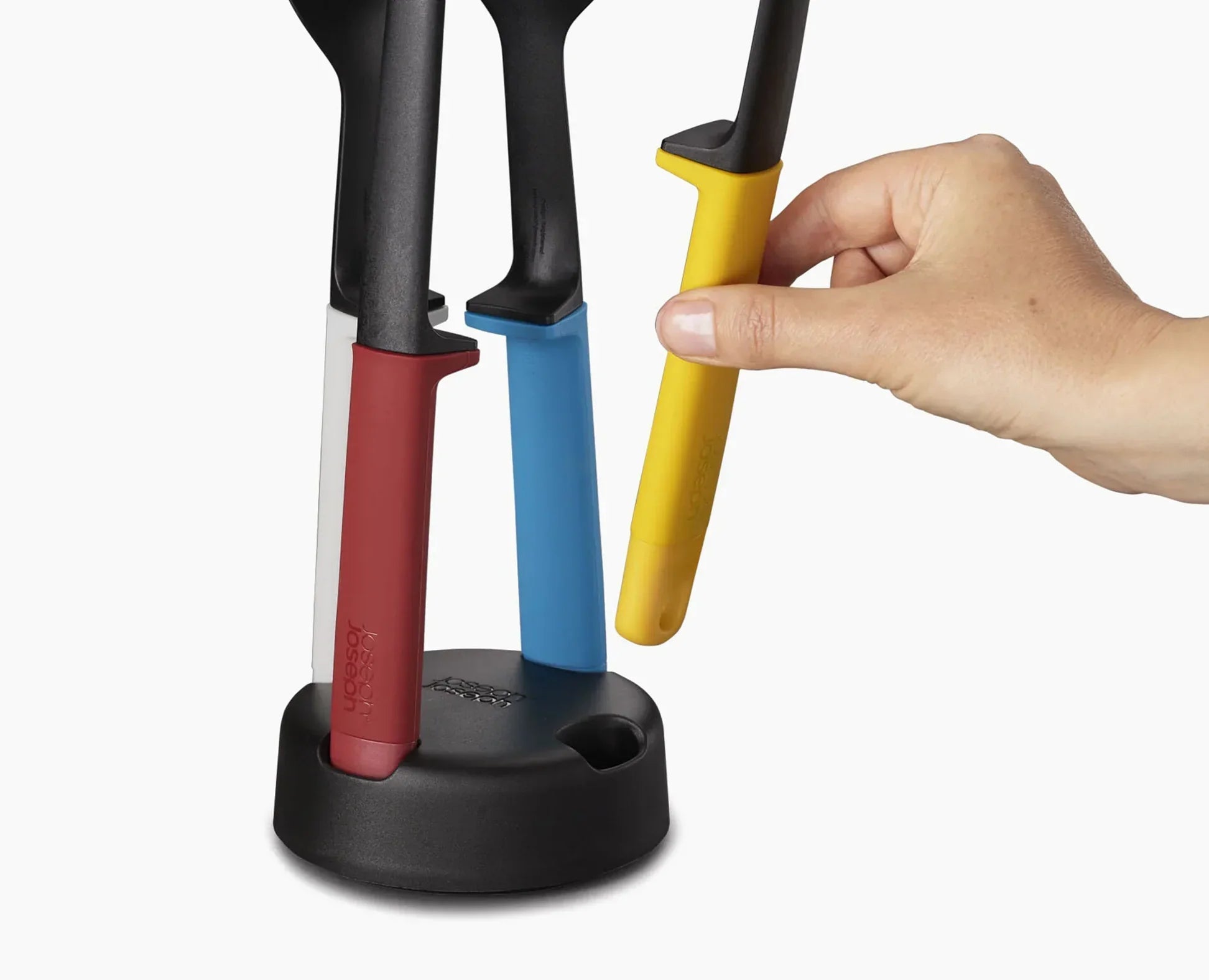Многоцветен комплект прибори Elevate™ Slim от 4 части и поставка за съхранение Joseph Joseph