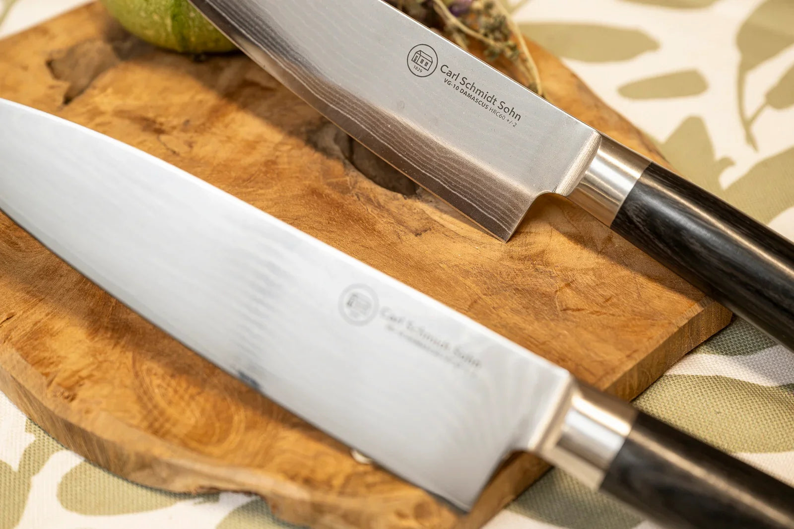 Комплект от 2 ножа Konstanz CS Solingen дамаска стомана Santoku 18 cm, Kochmesser 20 cm