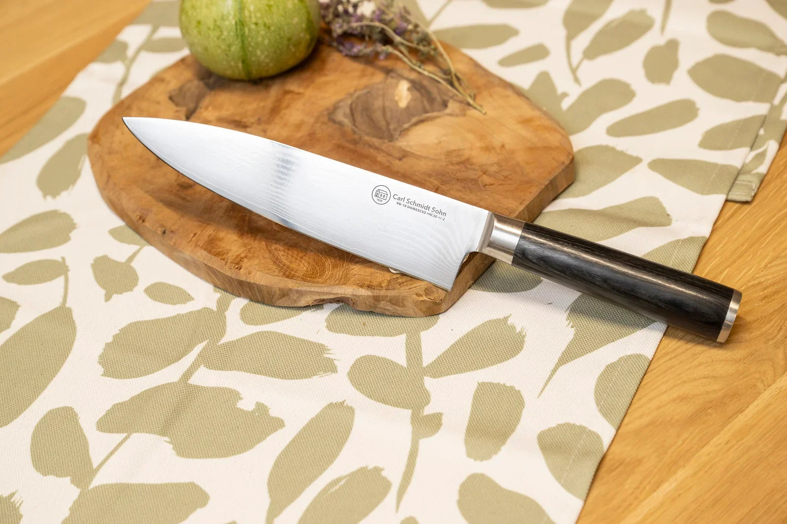 Комплект от 2 ножа Konstanz CS Solingen дамаска стомана Santoku 18 cm, Kochmesser 20 cm