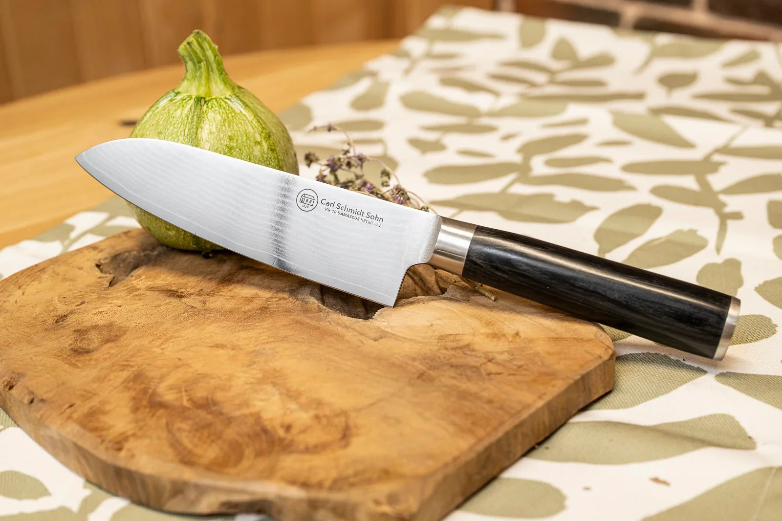 Комплект от 2 ножа Konstanz CS Solingen дамаска стомана Santoku 18 cm, Kochmesser 20 cm