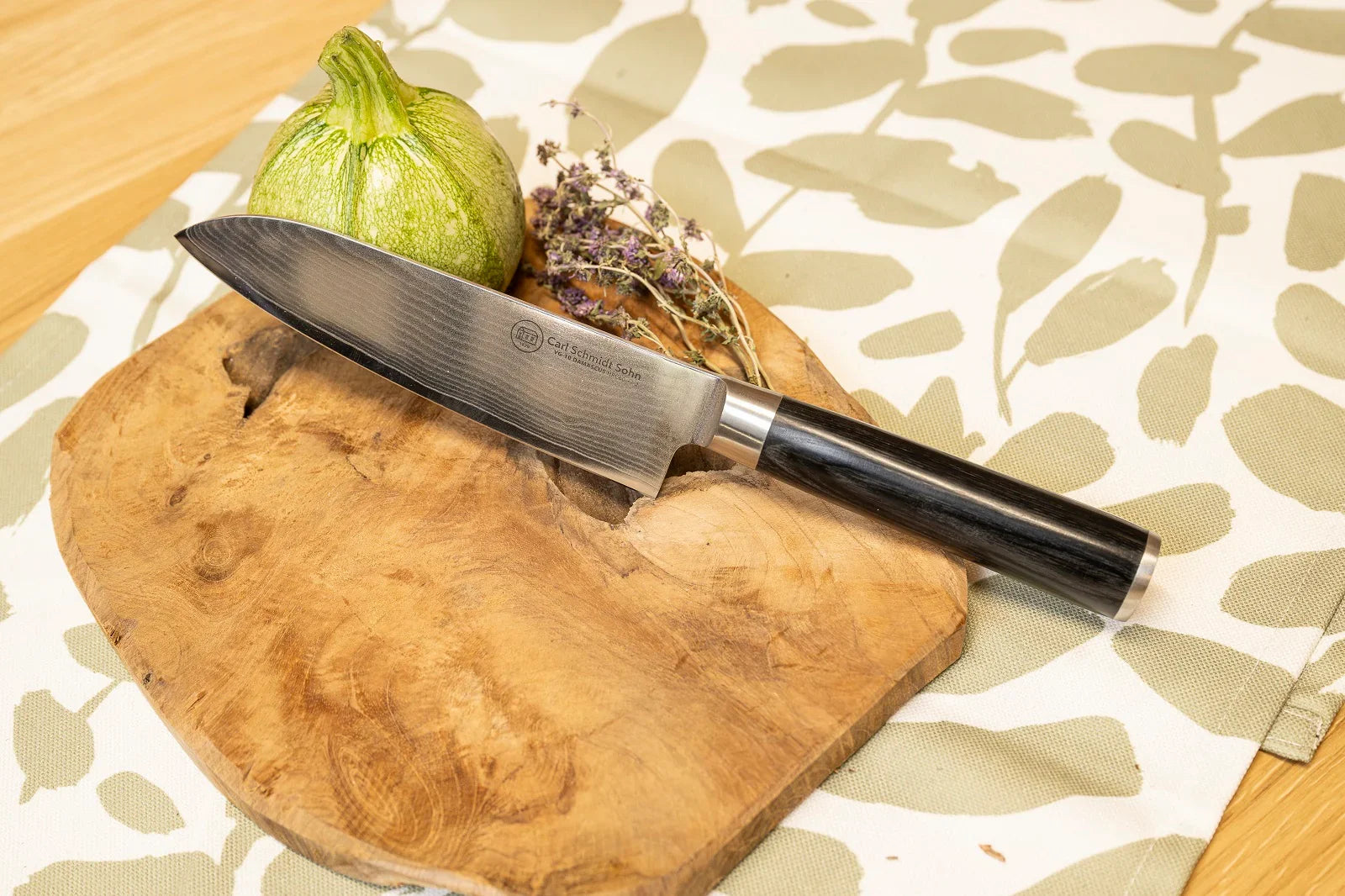 Комплект от 2 ножа Konstanz CS Solingen дамаска стомана Santoku 18 cm, Kochmesser 20 cm