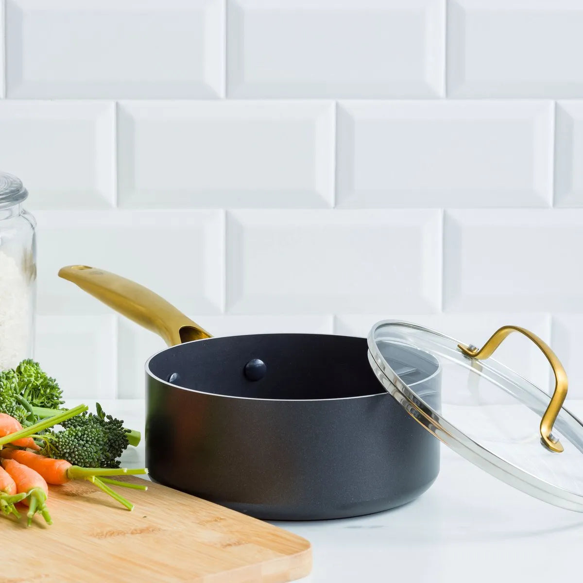 Касерола с капак с керамично покритие Blue Diamond  Green Pan 18 см 1,9 литра