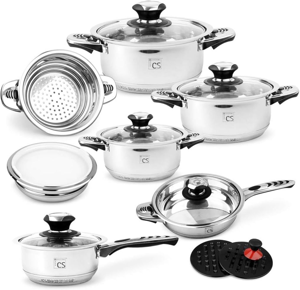 Комплект тенджери с принадлежности Aurich  CS Solingen 16 части