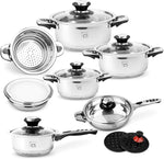 Комплект тенджери с принадлежности Aurich  CS Solingen 16 части