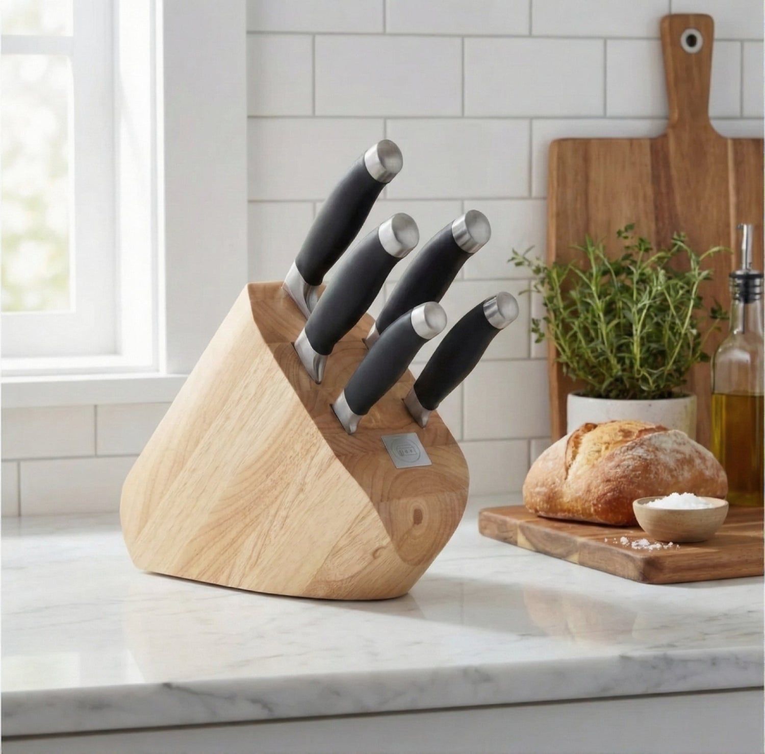 Комплект ножове на стойка Shikoku, CS Solingen, неръждаема стомана