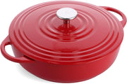 Чугунена емайлирана тенджера Bourgogne 28 см 4 литра Chilli Red