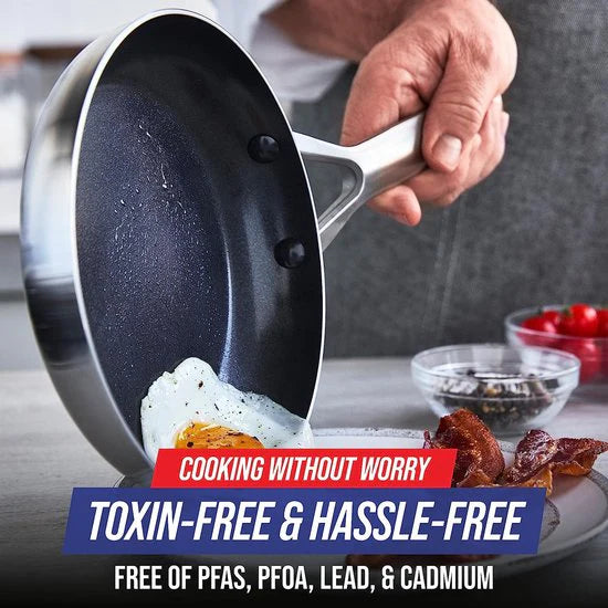 Комплект съдове за готвене Green Pan Blue Diamond  15 части, 3 Ply, покритие с диамантени кристали Thermolon