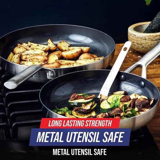 Комплект съдове за готвене Green Pan Blue Diamond 6 части, 3 Ply, покритие с диамантени кристали Thermolon