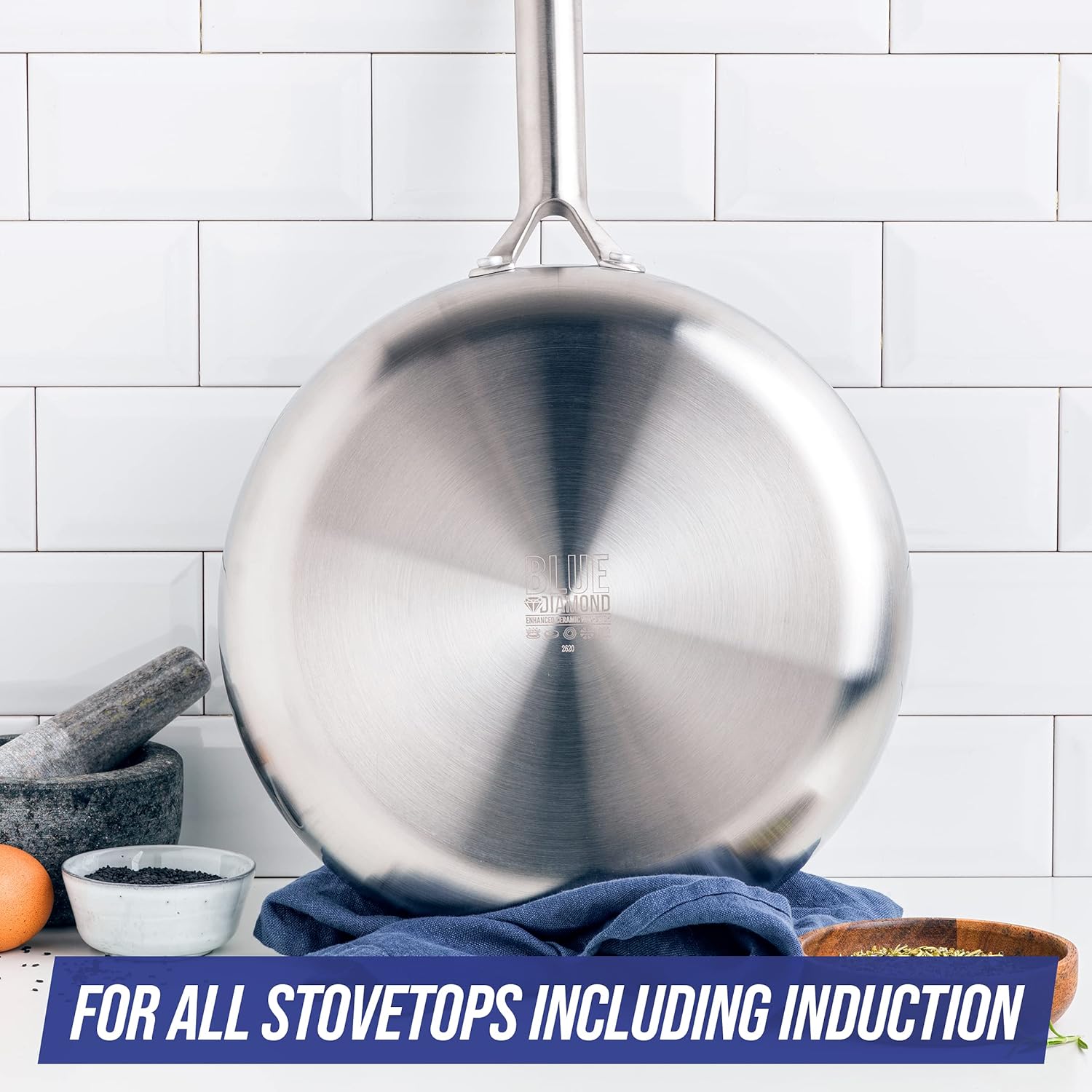 Комплект съдове за готвене Green Pan Blue Diamond 6 части, 3 Ply, покритие с диамантени кристали Thermolon