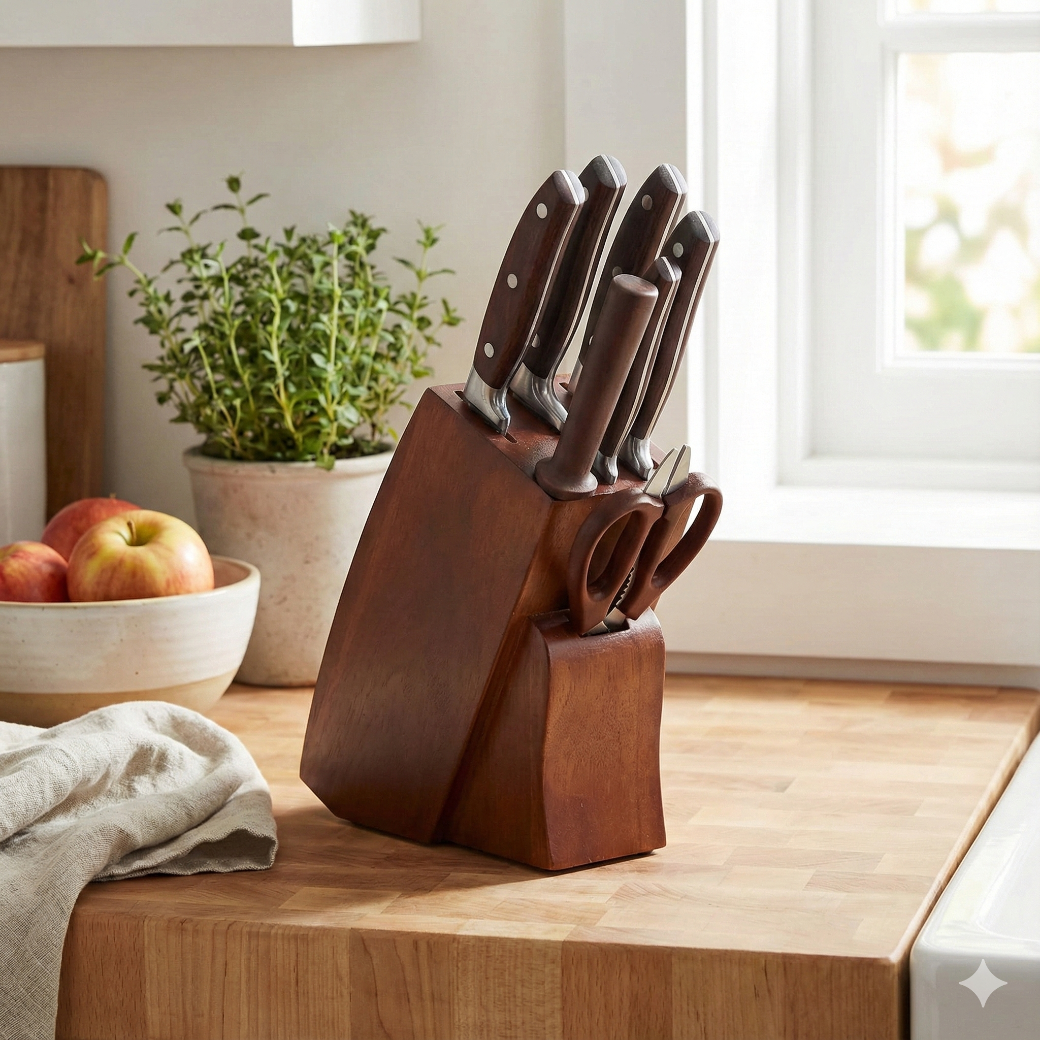 Комплект ножове Soltau II на дървена стойка на CS Solingen