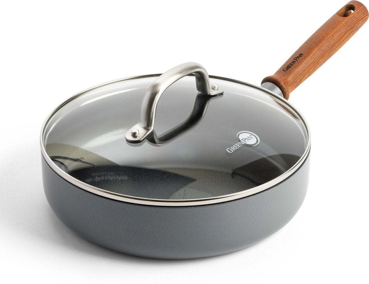 Комплект съдове за готвене GreenPan Mayflower Pro 9 части, керамично покритие с диамантени кристали Thermolon