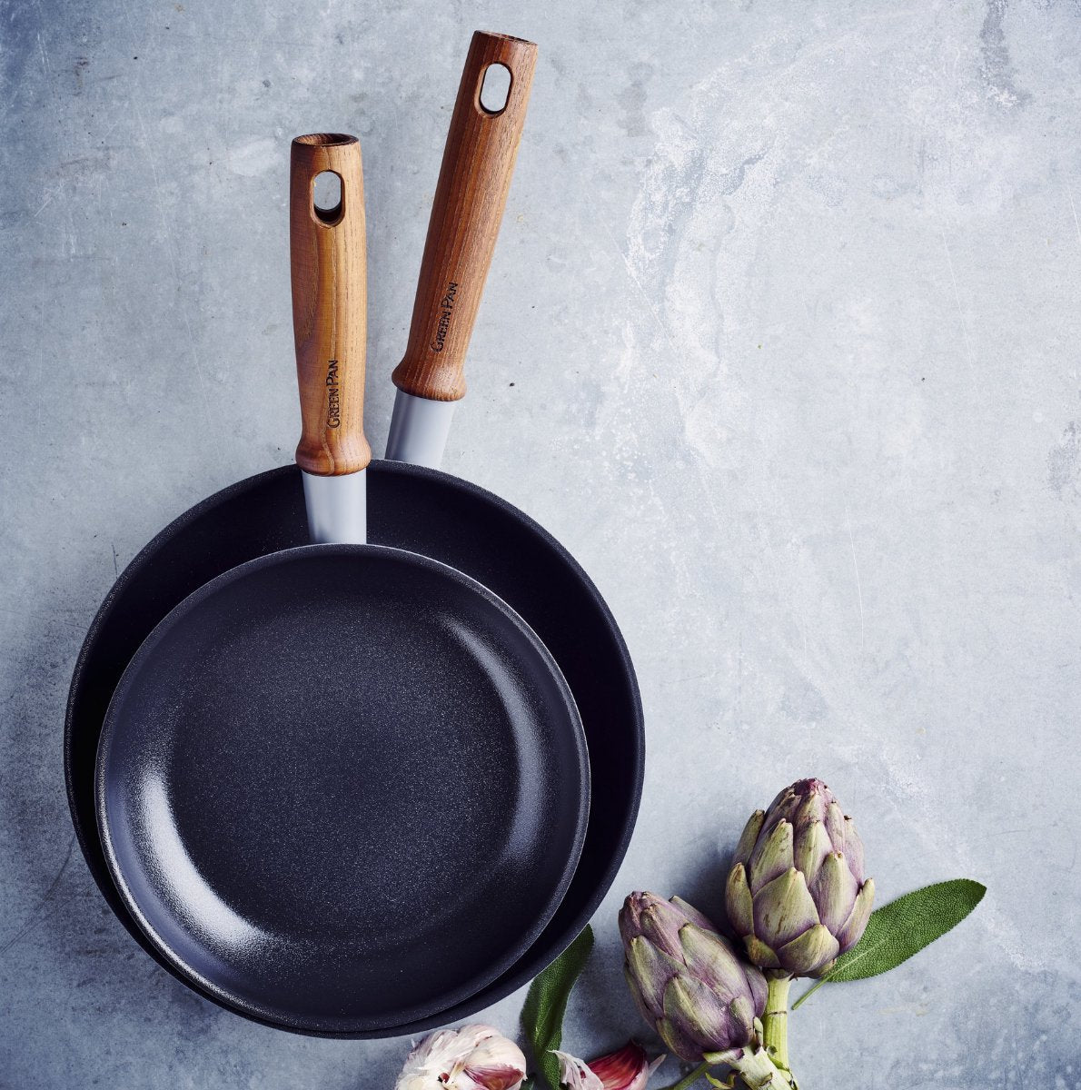 Комплект съдове за готвене GreenPan Mayflower Pro 9 части, керамично покритие с диамантени кристали Thermolon