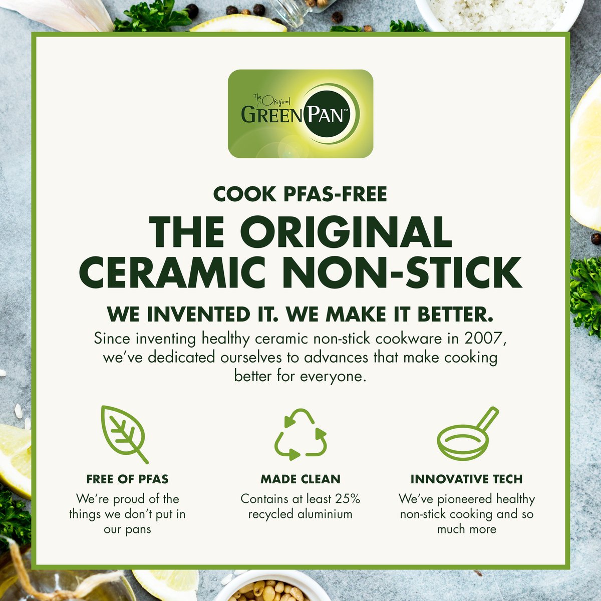 Комплект съдове за готвене GreenPan Treviso 10 части, керамично покритие с диамантени кристали Thermolon