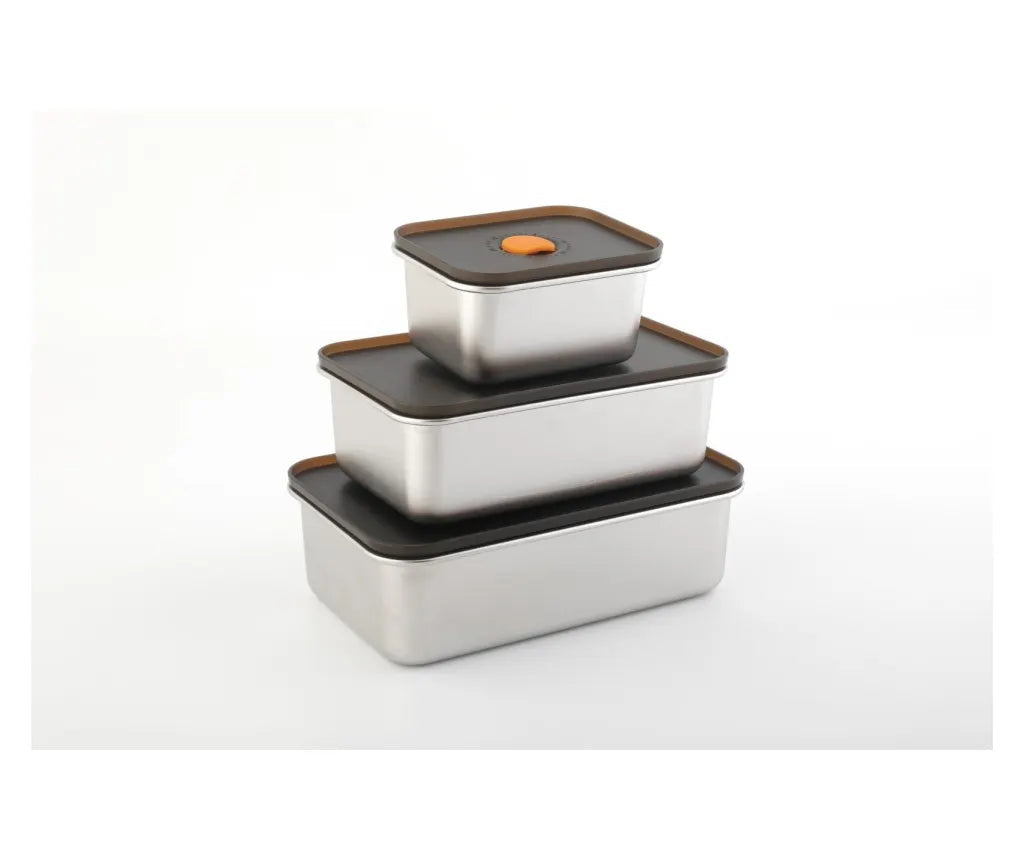 Комплект от 3 контейнера за храна CS Solingen , неръждаема стомана 18/10