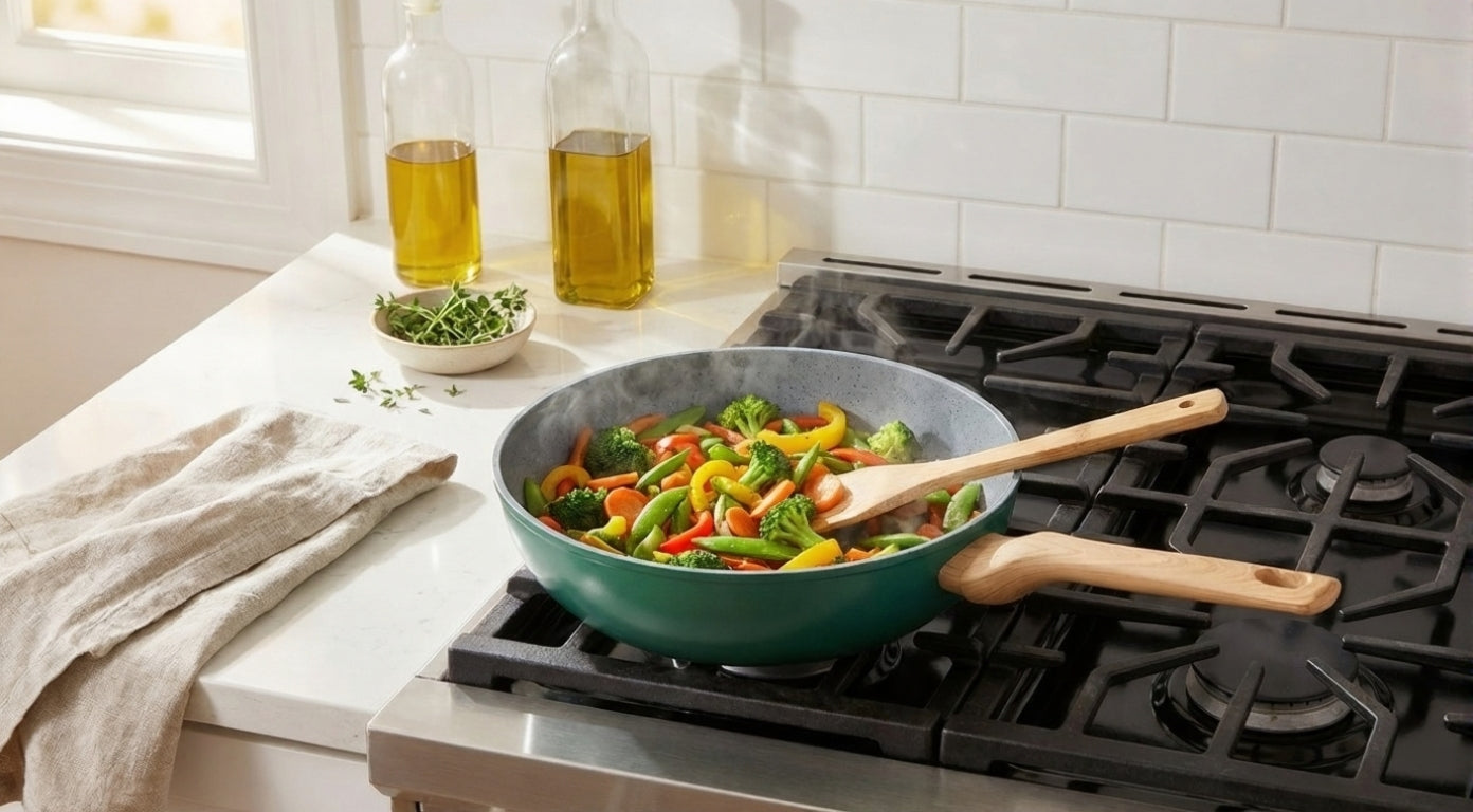 Тиган с керамично покритие Pure D 28 cm CS Solingen без капак индукция дълбок