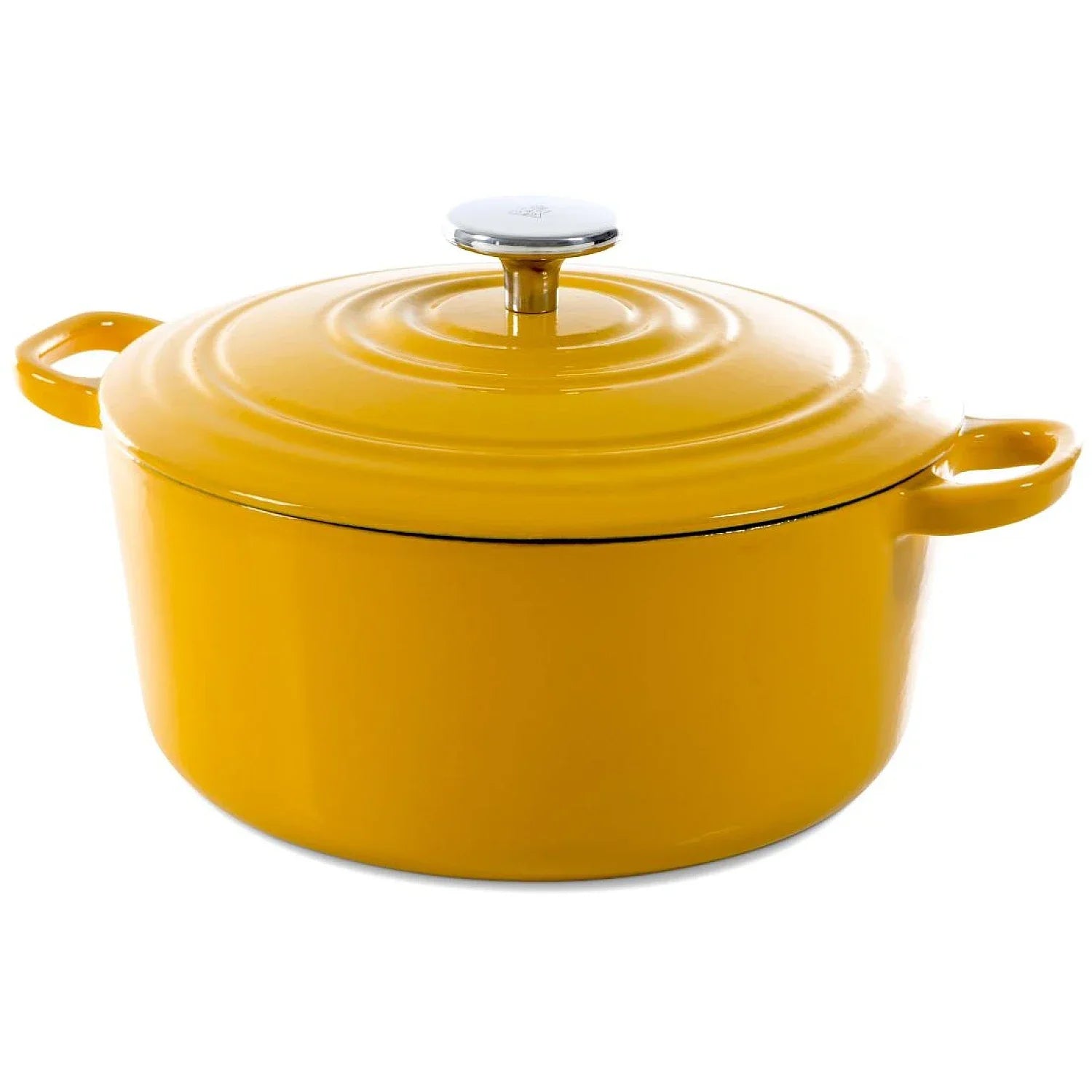 Чугунена емайлирана тенджера Bourgogne 24 см 4,3 литра жълта Sunny Yellow