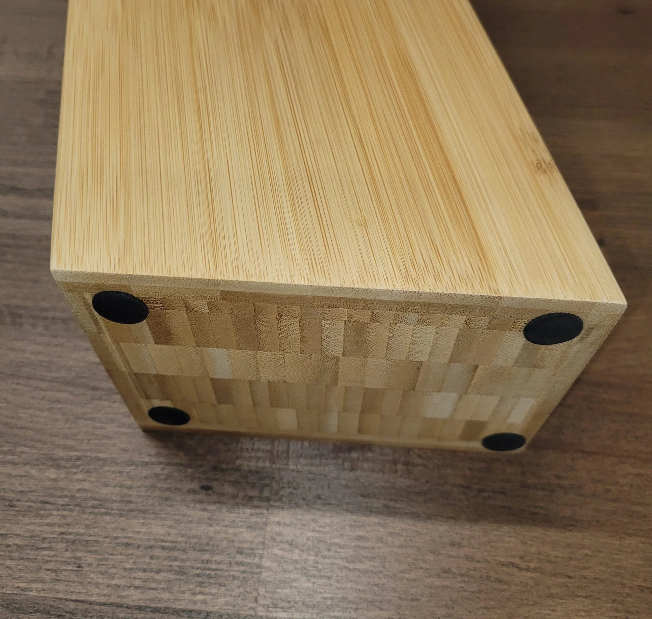 Блок стойка бамбук за ножове с пластмасови пръчици H 27 cm