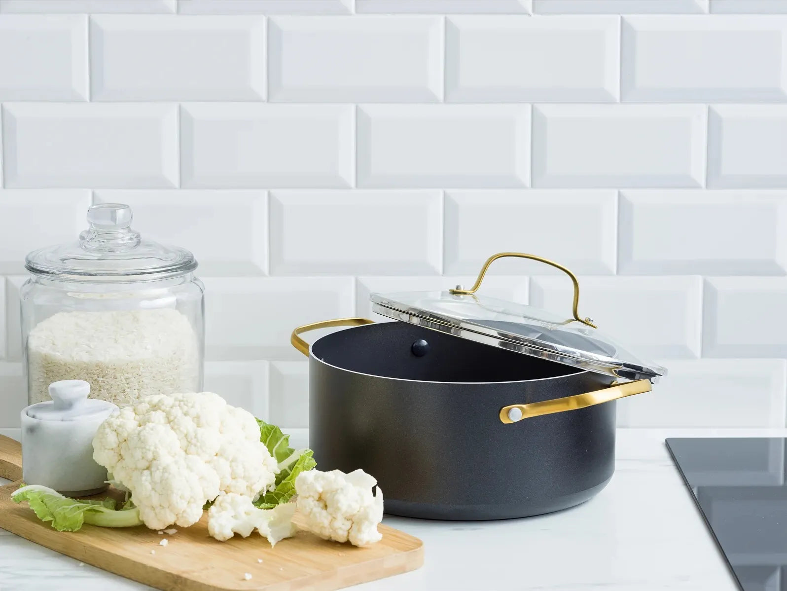 Тенджера с капак с керамично покритие Blue Diamond Gold Green Pan 24 см 4,9 литра