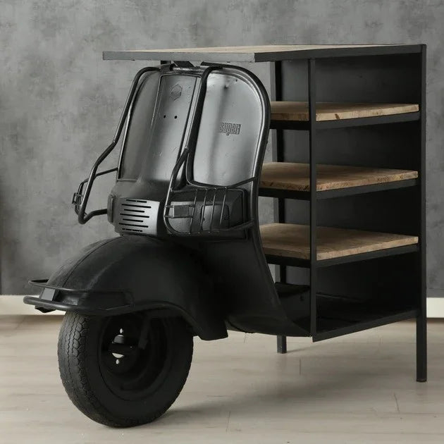Регал  етажерка  Vespa  метал манго масив