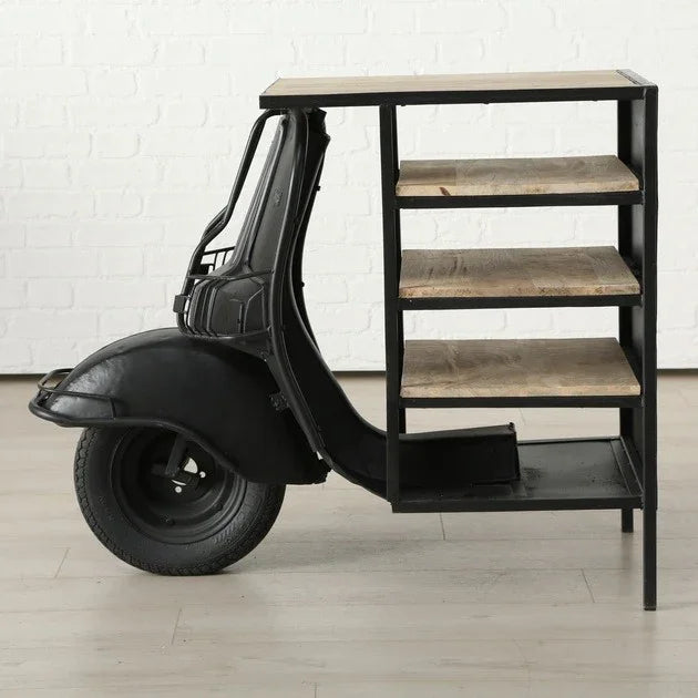 Регал  етажерка  Vespa  метал манго масив