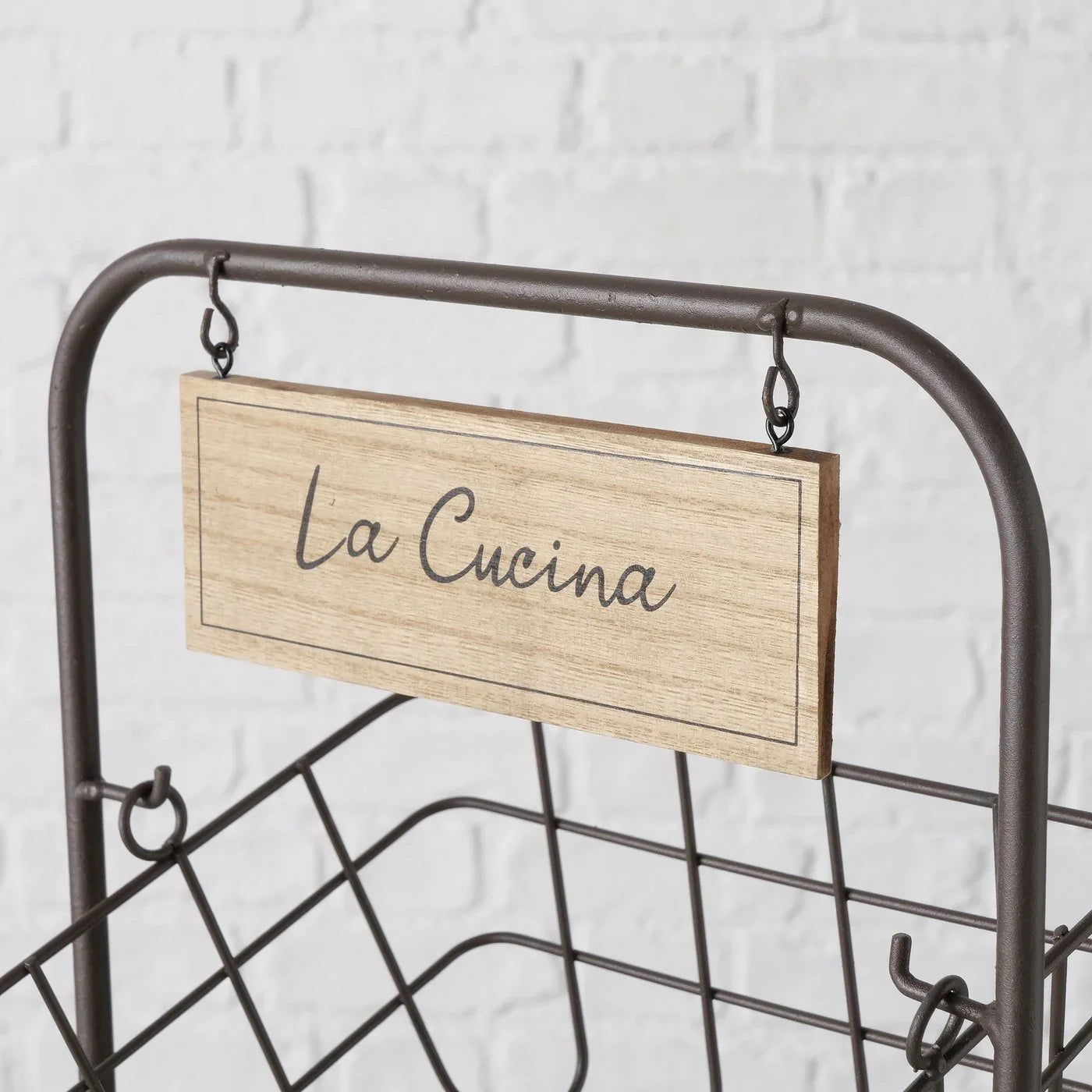 Кош с поставка за зеленчуци и плодове Cucina метал