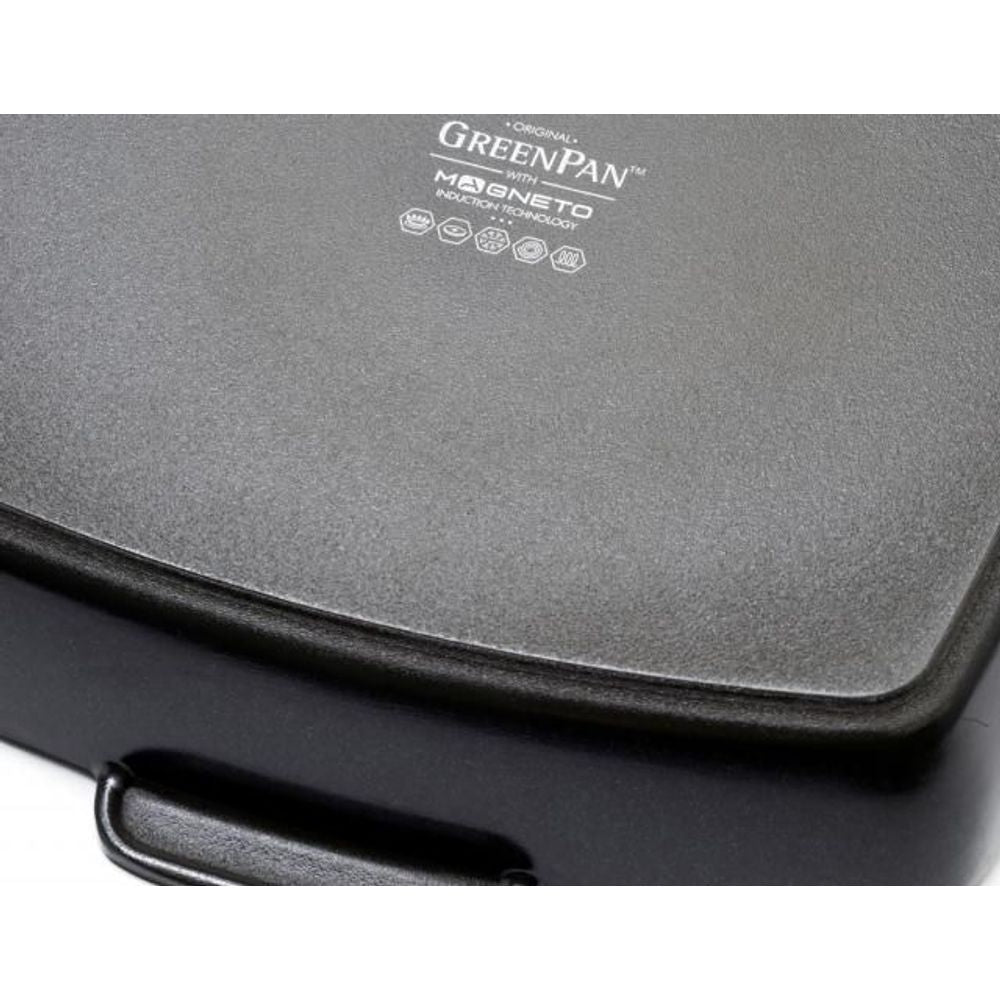 Грил тиган GreenPan Featherweights  26х26 см индукция, керамично покритие с диамантени кристали Thermolon