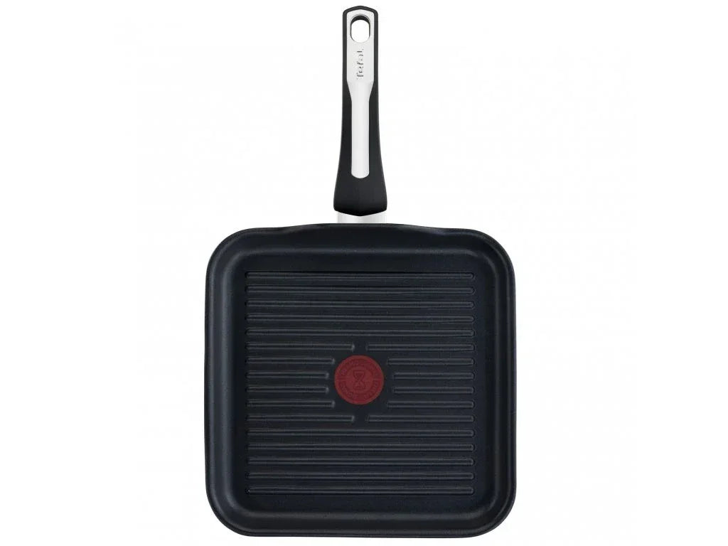 Грил тиган Tefal Selection 26 x 26 см, незалепващо покритие Tefal Titanium, температурен индикатор Thermo-Spot, Advanced Induction, за всички видове котлони, включително индукционни