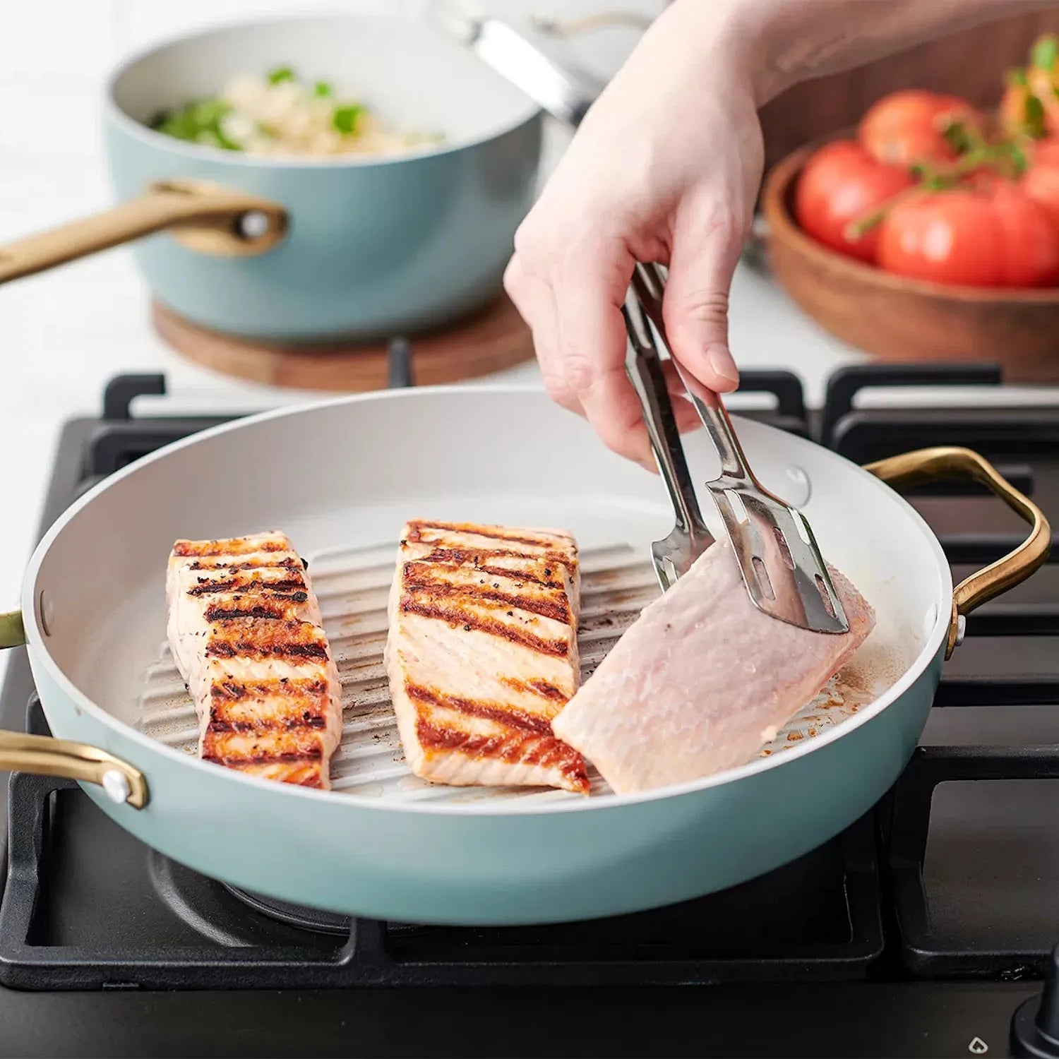 Грил тиган Green Pan Padova D 28 cm, керамично незалепващо покритие  Thermolon