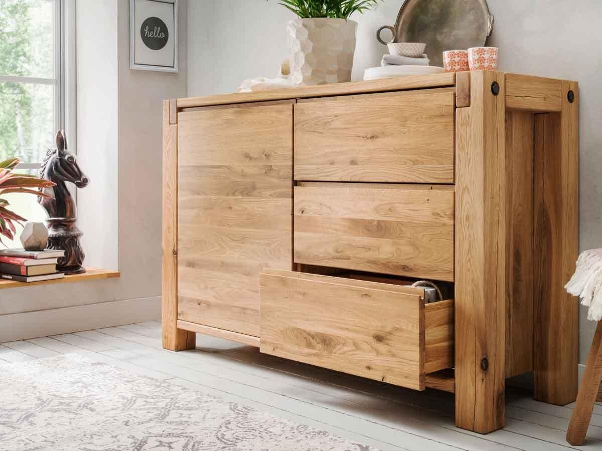 Спалня от цели греди от масив див дъб Balkenbett