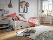 Детско легло с три чекмеджета Solvita Infanskids ,масив бор