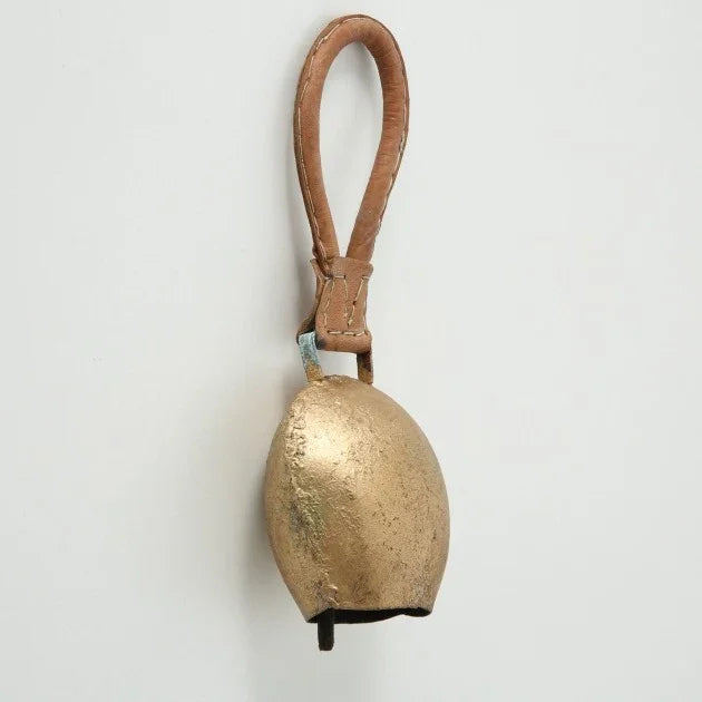 Златна камбана от метал цвят злато H25 cm