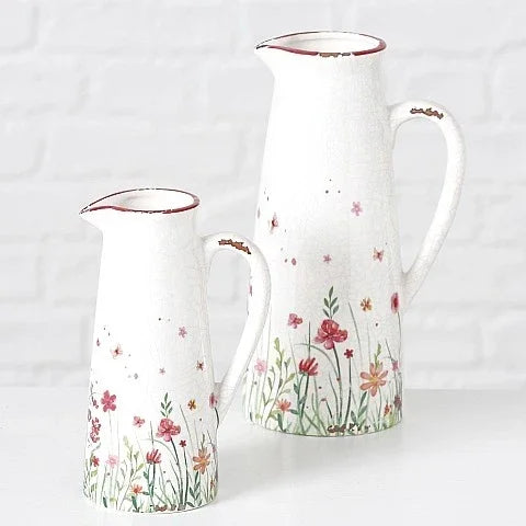 Кана Flowery H 20 см керамика бяла