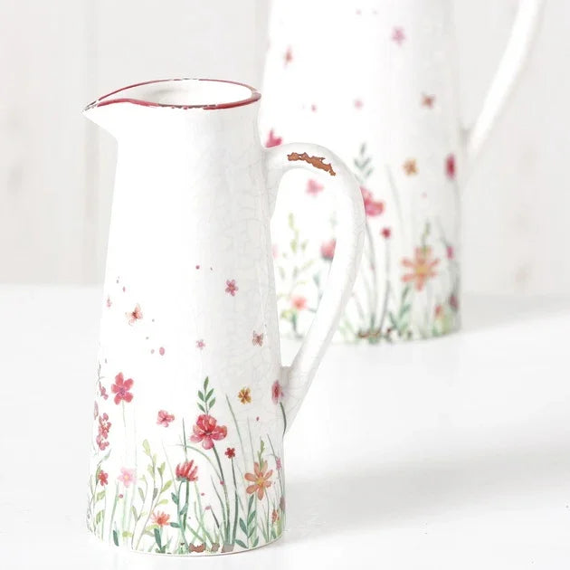 Кана Flowery H 20 см керамика бяла