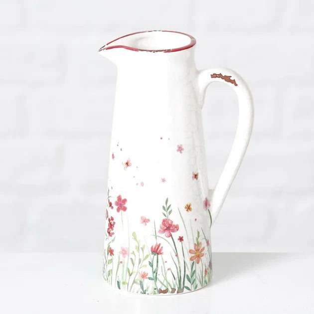 Кана Flowery H 20 см керамика бяла