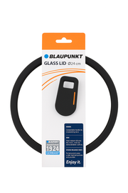 Стъклен капак Blaupunkt Ø24 cm с черен силиконов ринг