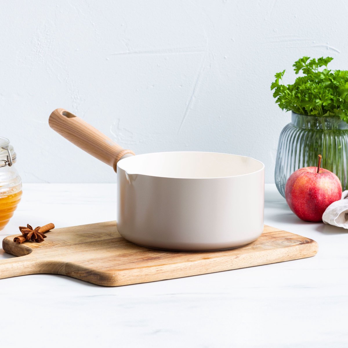 Касерола GreenChef Nordics  D 16 cm 1,6 L керамично незалепващо покритие Thermolon с диамантени кристали