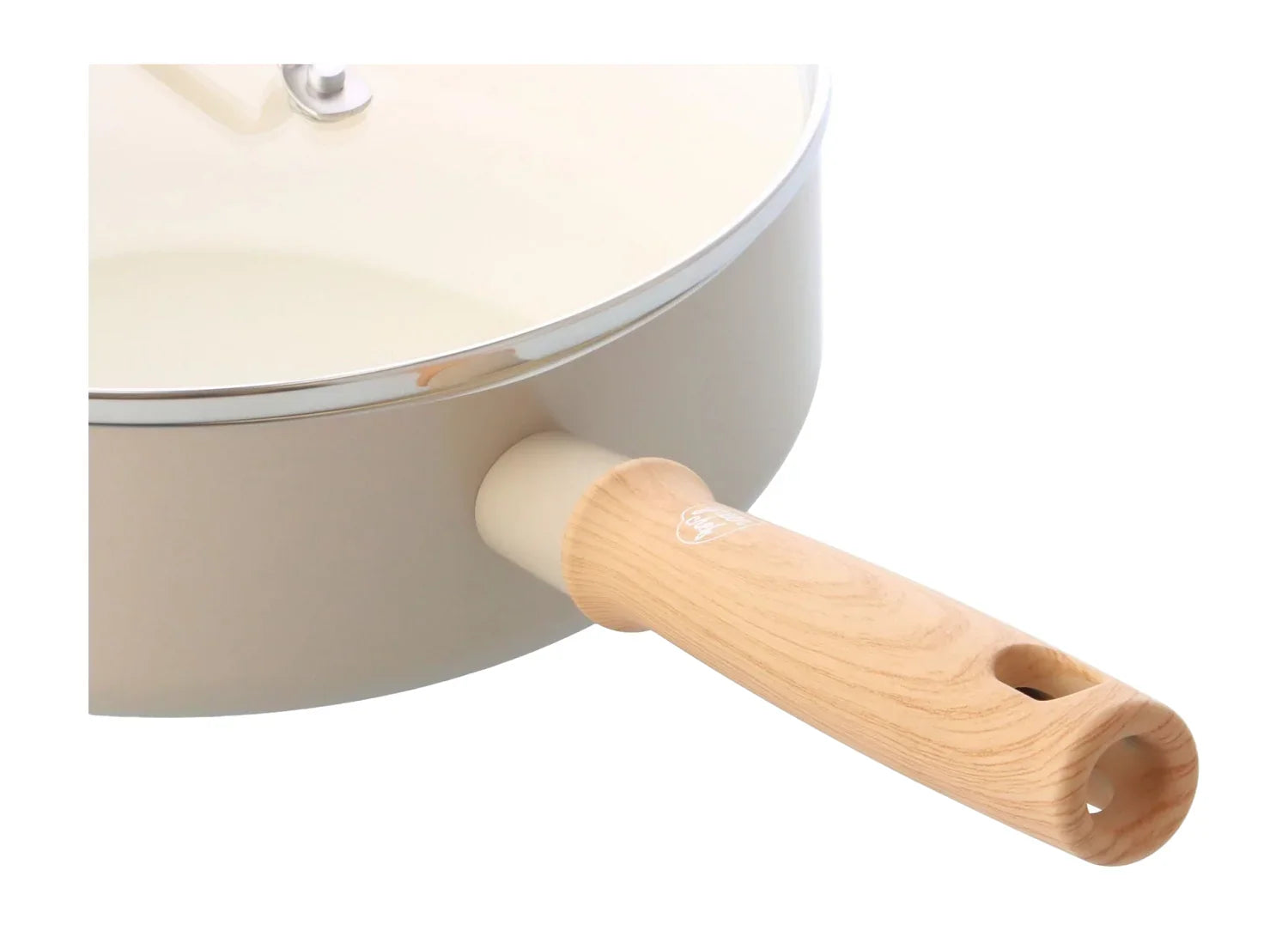 Тиган  стъклен капак Green Chef Nordics D 24 cm, Керамично незалепващо покритие с диамантени кристали Thermolon
