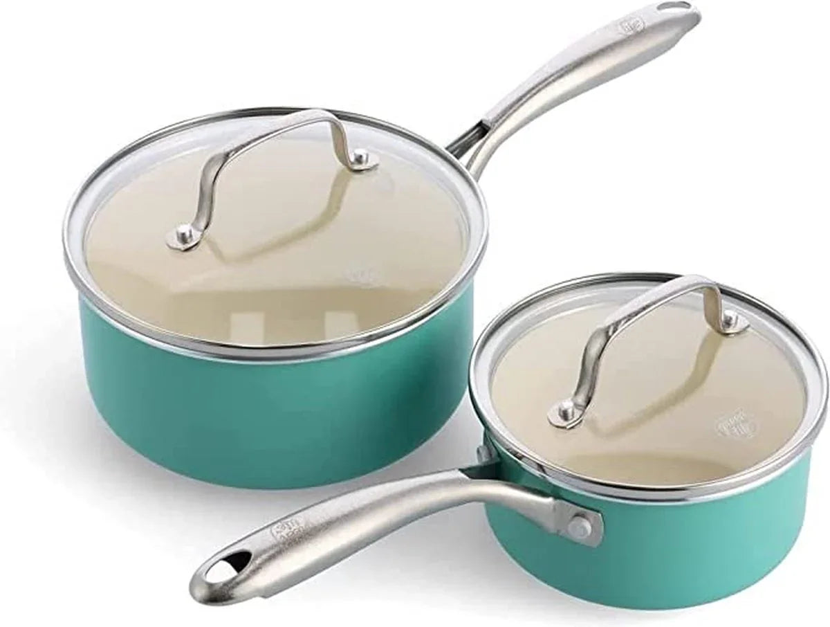 Комплект 2 бр. касерола Green Pan Life Artisan, Индукция, покритие с диамантени кристали Thermolon