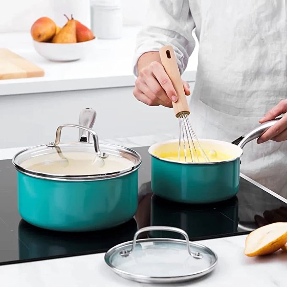 Комплект 2 бр. касерола Green Pan Life Artisan, Индукция, покритие с диамантени кристали Thermolon