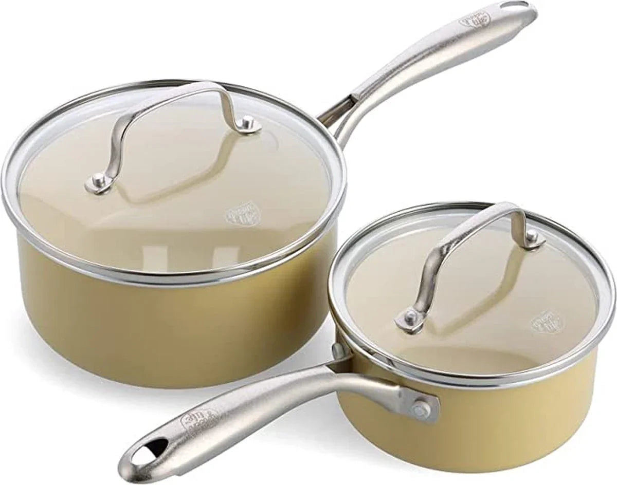 Комплект 2 бр. касерола Green Pan Life Artisan, индукция, покритие с диамантени кристали Thermolon