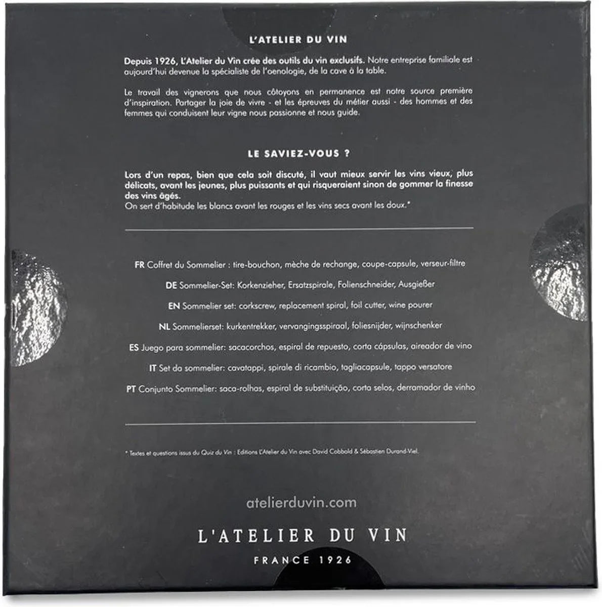 Комплект аксесоари за вино L Atelier Du Vin France