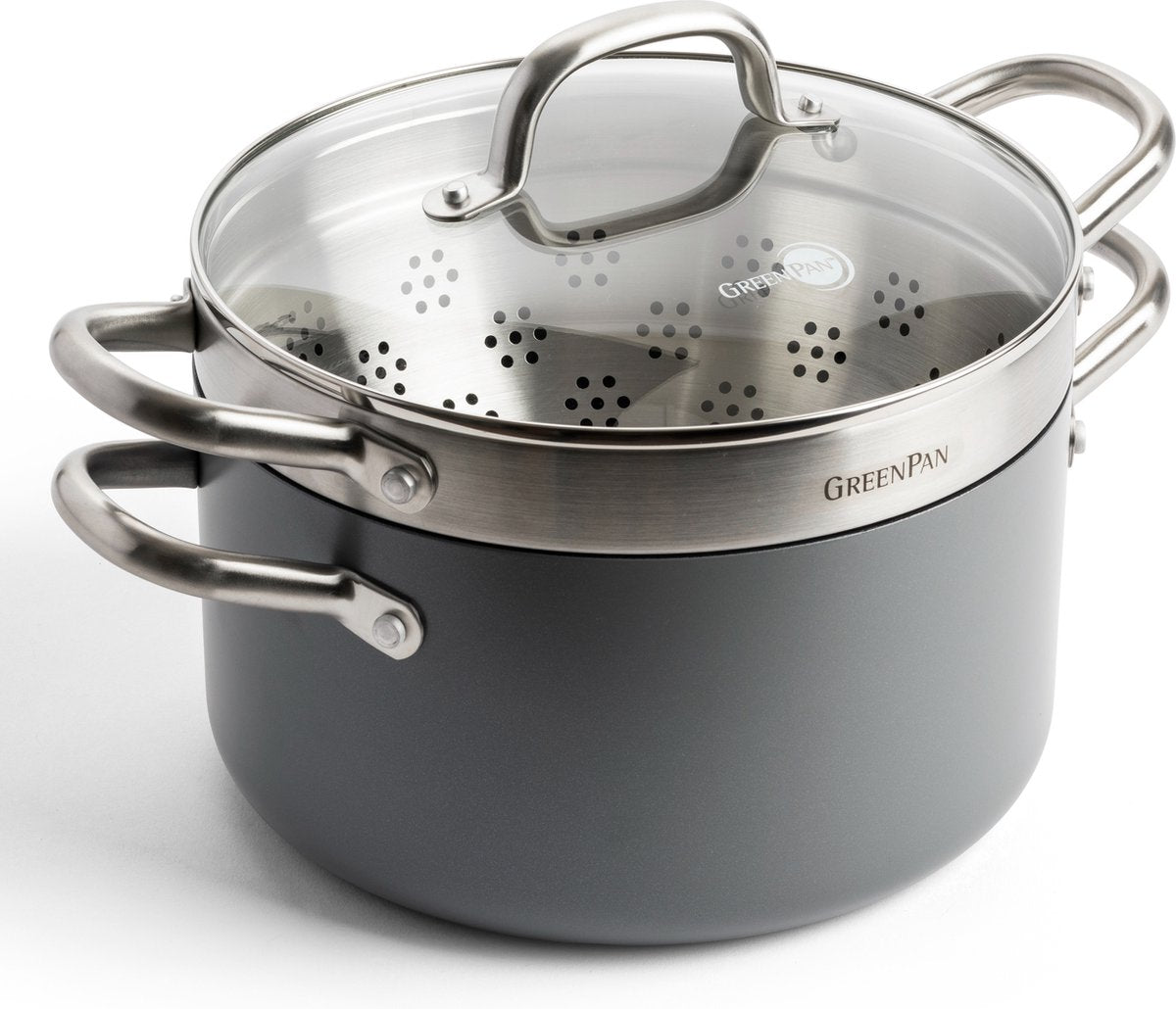 Комплект съдове за готвене GreenPan Mayflower Pro 13 части, керамично покритие с диамантени кристали Thermolon