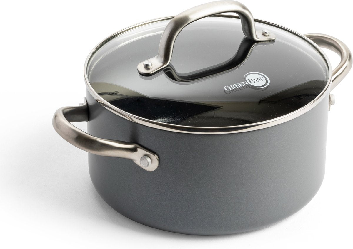 Комплект съдове за готвене GreenPan Mayflower Pro 13 части, керамично покритие с диамантени кристали Thermolon