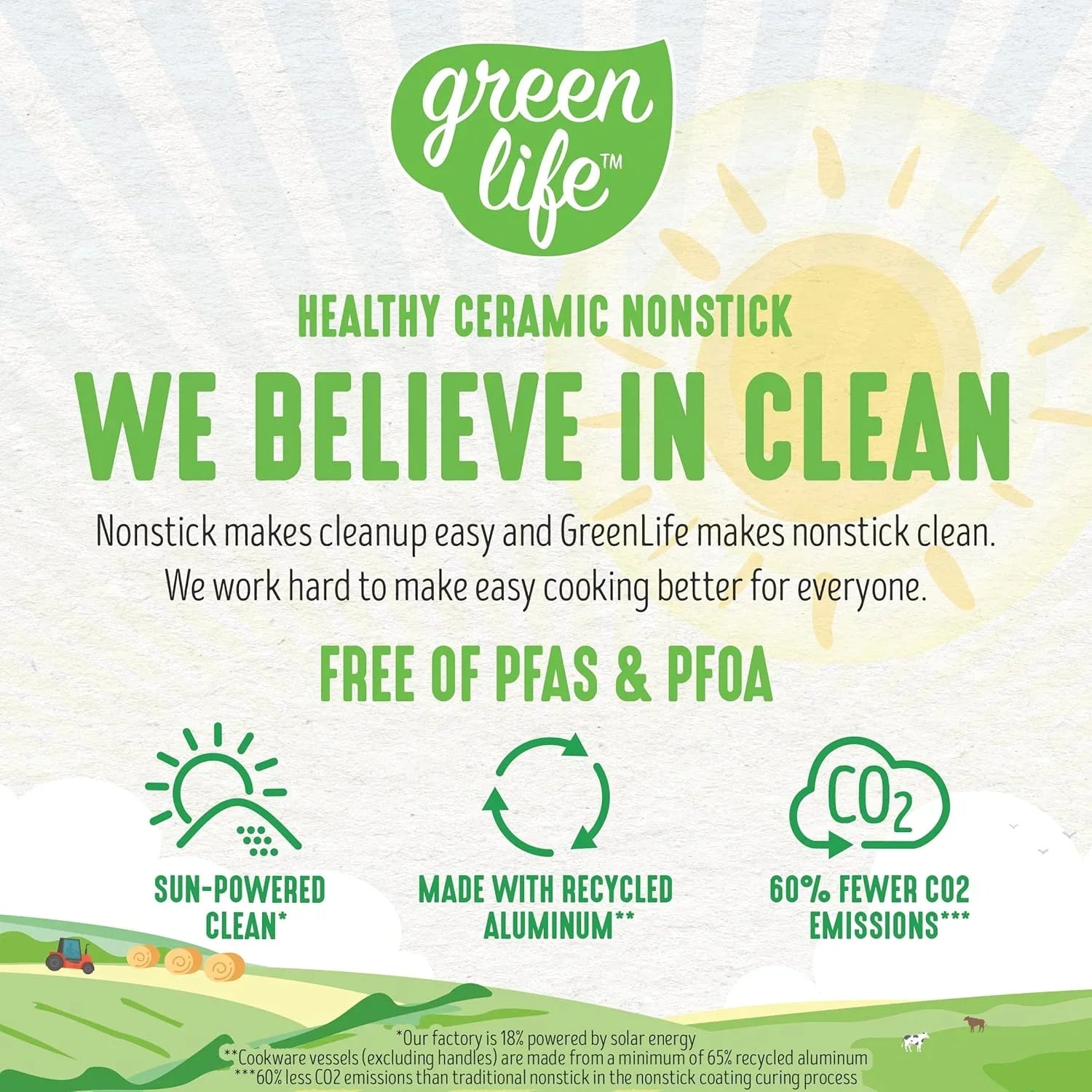 Тиган Green Chef Nordics D 24 см D 28 см керамично покритие Thermolon подсилено с диамантени кристали