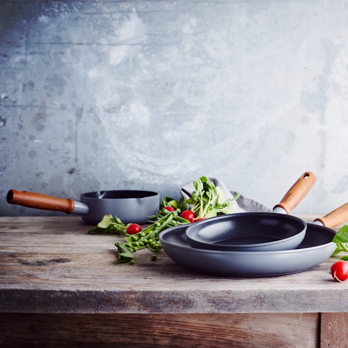 Комплект съдове за готвене GreenPan Mayflower Pro 5 части, керамично покритие с диамантени кристали Thermolon