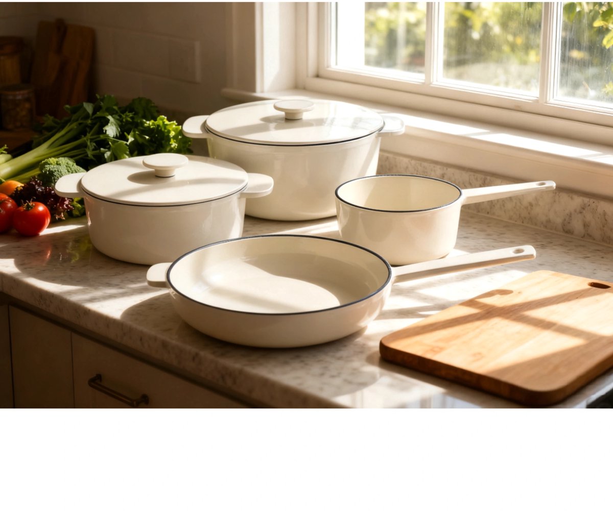 Чугунен комплект съдове, Anden CS Solingen, 6 части, емайл